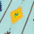 Zapoteken-Wollteppich, (2x3) - Handgewebter Zapoteken-Wollteppich in Aquamarin und Ringelblume (2x3)