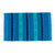 Tapete de lana zapoteca, (2x3) - Alfombra zapoteca de lana a rayas onduladas cerúleo y turquesa (2x3)