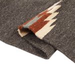 Zapotec wool runner, 'Grey Gleams' (2x6) - Handwoven Geometric Dark Grey Zapotec Wool Runner (2x6)