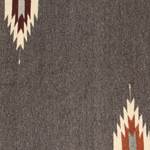Zapotec wool runner, 'Grey Gleams' (2x6) - Handwoven Geometric Dark Grey Zapotec Wool Runner (2x6)