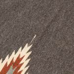 Zapotec wool runner, 'Grey Gleams' (2x6) - Handwoven Geometric Dark Grey Zapotec Wool Runner (2x6)