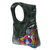 Textile-accented leather handbag, 'Hummingbird Future' - Modern Leather Handbag with colourful Hummingbird Details