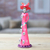 Escultura de cerámica - Escultura de cerámica Lady Catrina Calavera pintada a mano en color rosa