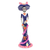 Ceramic sculpture, 'Lady Catrina at Night' - Painted Butterfly Lady Catrina Ceramic Sculpture in Blue