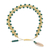 Crystal beaded bracelet, 'Harmonious Golden' - Adjustable Golden-Toned Green Crystal Beaded Bracelet