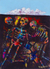 'The Pit II' - Pintura de paisaje acrílico del Día de los Muertos surrealista firmada