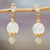 Gold-plated multi-gemstone dangle earrings, 'Ethereal Days' - Polished 14k Gold-Plated Multi-Gemstone Dangle Earrings
