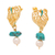 Gold-plated cultured pearl dangle earrings, 'Pearly Grandeur' - Leafy 14k Gold-Plated Cream Cultured Pearl Dangle Earrings