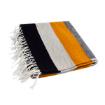 Wool area rug, 'Lines of Sunshine' (2.5x5) - Handloomed Zapotec Striped Wool Area Rug (2.5x5)