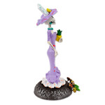 Ceramic sculpture, 'The Glorious Catrina' - Handcrafted Floral Lavender Catrina Sculpture on Floral Base