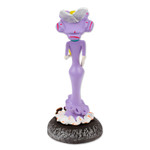 Ceramic sculpture, 'The Glorious Catrina' - Handcrafted Floral Lavender Catrina Sculpture on Floral Base