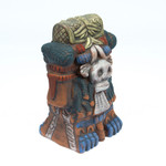 Ceramic sculpture, 'Coatlicue Spirit' - Painted Folk Art Traditional Coatlicue Ceramic Sculpture