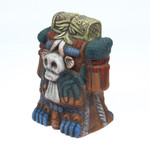 Ceramic sculpture, 'Coatlicue Spirit' - Painted Folk Art Traditional Coatlicue Ceramic Sculpture
