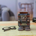 Ceramic sculpture, 'Tlaloc Emblem' - Hand-Painted Folk Art Traditional Tlaloc Ceramic Sculpture