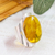 Amber cocktail ring, 'Gleaming Glam' - Sterling Silver Adjustable Cocktail Ring with Oval Amber (image 2) thumbail