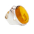 Amber cocktail ring, 'Gleaming Glam' - Sterling Silver Adjustable Cocktail Ring with Oval Amber thumbail