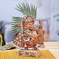 Ceramic sculpture, 'Xipe Totec' - Ceramic Sculpture of the Aztec God of Agriculture Xipe Totec