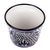 Keramik-Blumentopf, (mittel) - Handgefertigter klassischer indigofarbener Keramik-Blumentopf (mittel)