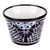 Ceramic flower pot, 'Bewitched Nature' (small) - Handmade Classic Indigo-Toned Ceramic Flower Pot (Small)