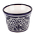 Ceramic flower pot, 'Bewitched Nature' (mini) - Handmade Classic Indigo-Toned Ceramic Flower Pot (Mini)