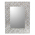 Espejo repujado de aluminio - Espejo de pared floral repujado de aluminio envejecido hecho a mano
