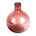 Handblown glass vase, 'Bordeaux Dream' - Eco-Friendly Handblown Clear Bordeaux Glass Vase