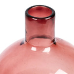 Handblown glass vase, 'Bordeaux Dream' - Eco-Friendly Handblown Clear Bordeaux Glass Vase