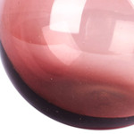 Handblown glass vase, 'Bordeaux Dream' - Eco-Friendly Handblown Clear Bordeaux Glass Vase