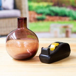 Handblown glass vase, 'Bordeaux Dream' - Eco-Friendly Handblown Clear Bordeaux Glass Vase