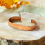 Copper cuff bracelet, 'Memories of Delight' - Classic Hammered Copper Cuff Bracelet Crafted in Mexico