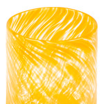 Handblown recycled glass tumblers, 'Garden Relaxation in Mango' (set of 4) - Set of 4 Orange Mexican Handblown Recycled Glass Tumblers