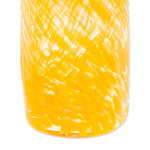 Handblown recycled glass tumblers, 'Garden Relaxation in Mango' (set of 4) - Set of 4 Orange Mexican Handblown Recycled Glass Tumblers