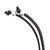Art glass pendant bracelet, 'My Dear Love' - Heart-Shaped Art Glass Pendant Bracelet in Black and White