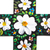 Cruz de madera - Cruz de madera floral blanca y verde pintada a mano de México