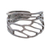 Sterling silver wrap ring, 'Refined Flutter' - Oxidized Wing-Shaped Sterling Silver Wrap Ring