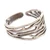 Sterling silver wrap ring, 'Perseverant Flutter' - High-Polished Wing-Shaped Sterling Silver Wrap Ring