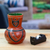 Dekorative Keramikvase, „Schatz der Majestät“ – Traditionelle Volkskunst-dekorative Vase aus brauner und grüner Keramik