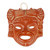 Ceramic mask, 'Ancestor of Majesty' - Folk Art Brown Ceramic Mask Handcrafted in Mexico