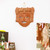 Ceramic mask, 'Ancestor of Majesty' - Folk Art Brown Ceramic Mask Handcrafted in Mexico