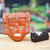 Ceramic mask, 'Ancestor of Majesty' - Folk Art Brown Ceramic Mask Handcrafted in Mexico
