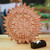 Ceramic wall art, 'Ancestor's Sun' - Aztec Sun-Themed Brown Ceramic Wall Art from Mexico