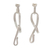 Sterling silver dangle earrings, 'Windy Ribbons' - Semi-Abstract Windy Sterling Silver Dangle Earrings