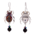 Sterling silver and resin dangle earrings, 'Royal Beetle' - Beetle-Shaped Resin and Sterling Silver Dangle Earrings