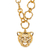 Gold-plated pendant necklace, 'Divine Jaguar' - High-Polished Jaguar-Themed 24k Gold-Plated Pendant Necklace