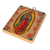 Decoupage wood plaque, 'Our Lady of the Roses' - Our Lady of Guadalupe-Themed Decoupage on Wood Wall Plaque