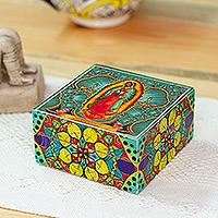 Decoupage wood decorative box, 'Our Lady of Guadalupe' - Our Lady of Guadalupe Decoupage on Pinewood Decorative Box
