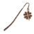 Zamac metal bookmark, 'Lucky Royal Petals' - Zamac Metal Bookmark with Antique-Finished Golden Clover