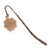 Zamac metal bookmark, 'Lucky Royal Petals' - Zamac Metal Bookmark with Antique-Finished Golden Clover