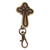 Zamac metal keychain, 'Regal Devotion' - Antiqued Cross-Themed Golden Zamac Metal Keychain