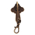 Zamac metal keychain, 'Regal Devotion' - Antiqued Cross-Themed Golden Zamac Metal Keychain